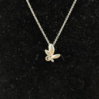 Tiffany & Co Paloma Picasso Olive Leaf 925 Sterling Silver Pendant Necklace