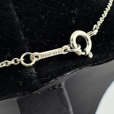 Tiffany & Co Paloma Picasso Olive Leaf 925 Sterling Silver Pendant Necklace