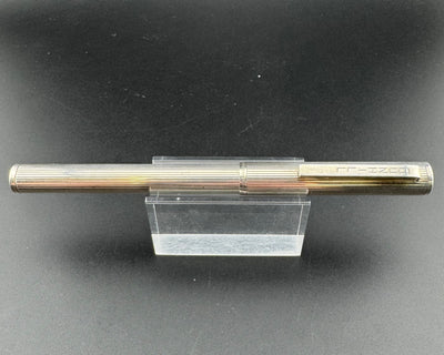 Dunhill Sterling Silver Slim Fountain Pen 14K Gold Broad Nib