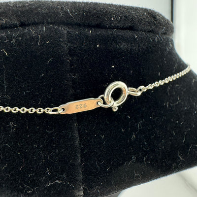 Tiffany & Co Geometric Oval 925 Sterling Silver Pendant Necklace