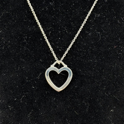 Tiffany & Co Sentimental Heart 925 Sterling Silver Pendant Necklace