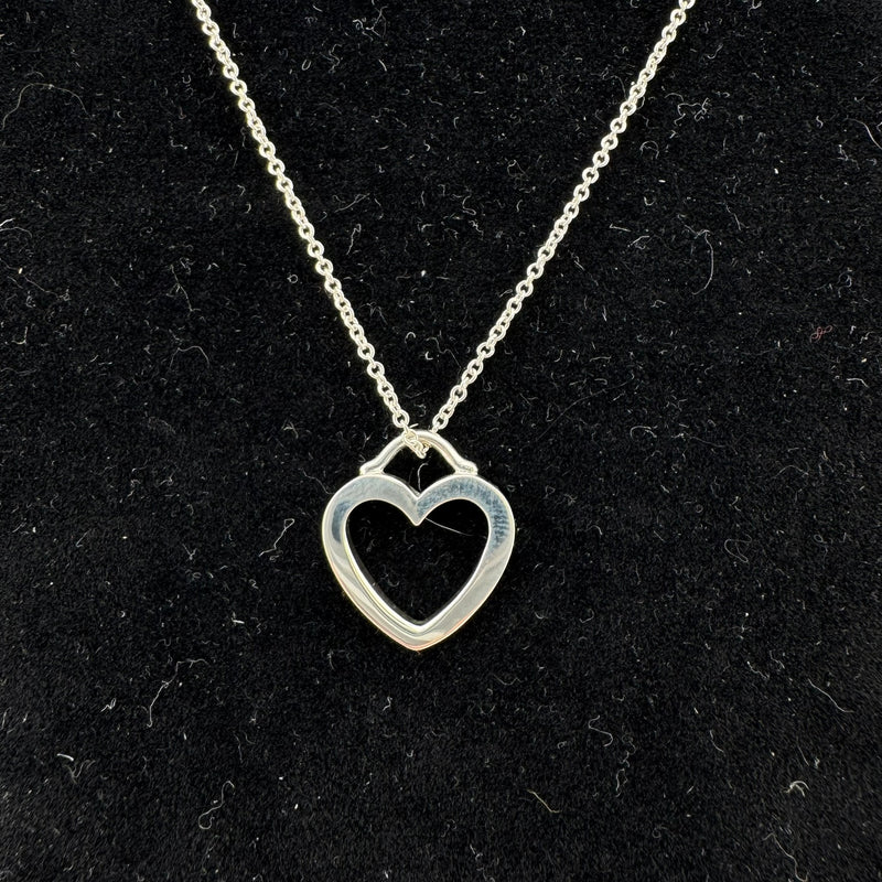 Tiffany & Co Sentimental Heart 925 Sterling Silver Pendant Necklace