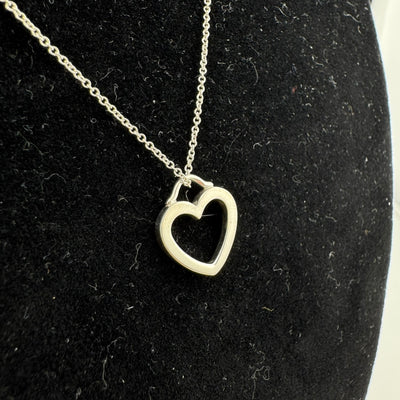 Tiffany & Co Sentimental Heart 925 Sterling Silver Pendant Necklace