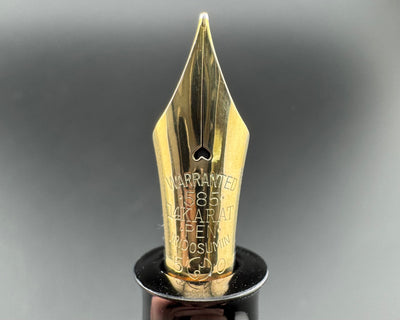 Ban-Ei Urushi Fountain Pen 14K Gold G.K. 50 Fine Nib Serviced Warranty