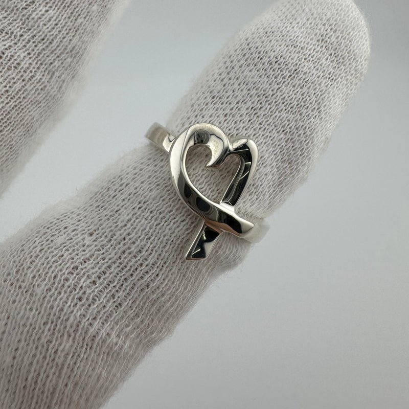 Tiffany & Co Paloma Picasso Loving Heart 925 Silver Ring Size 6.5