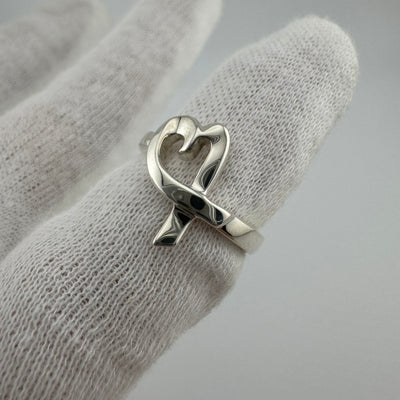 Tiffany & Co Paloma Picasso Loving Heart 925 Silver Ring Size 6.5