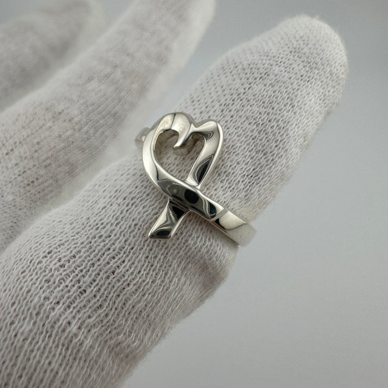 Tiffany & Co Paloma Picasso Loving Heart 925 Silver Ring Size 6.5