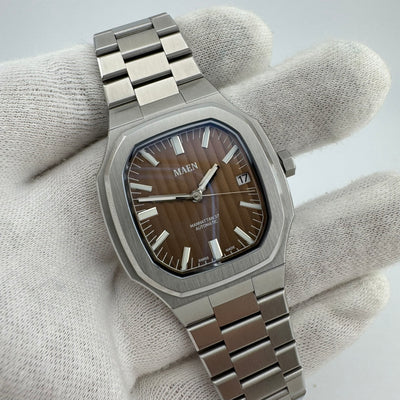 Maen Manhattan 37 Mk 1 Bronze Dial Men's Automatic Dress Watch w/Box & Card