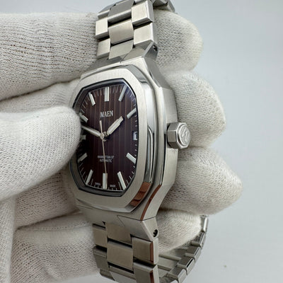 Maen Manhattan 37 Mk 1 Bronze Dial Men's Automatic Dress Watch w/Box & Card