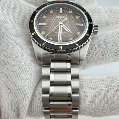 Maen Hudson 38 Mk4 Fume Honeycomb Dial Men's Automatic Dive Watch w/Box