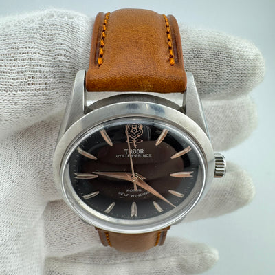 TUDOR Oyster Prince Big Rose REF 7964 Black Dial Men's Automatic Watch