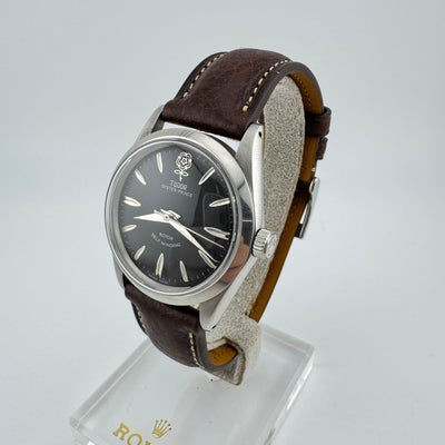 TUDOR Oyster Prince Big Rose REF 7964 Black Dial Men's Automatic Watch