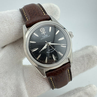 TUDOR Oyster Prince Big Rose REF 7964 Black Dial Men's Automatic Watch