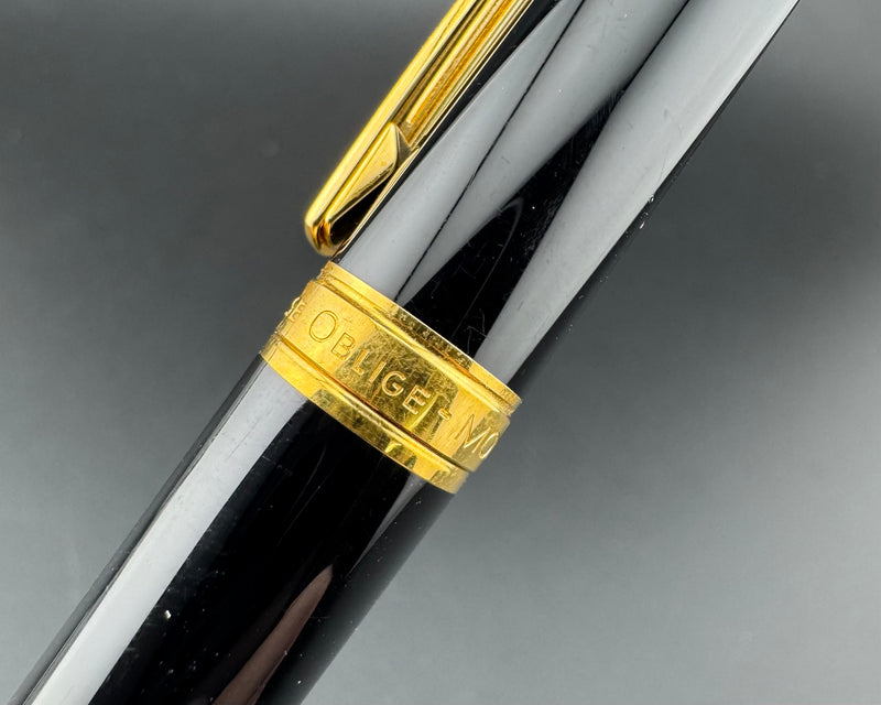 Montblanc Noblesse Oblige Fountain Pen 14K Gold Medium Nib w/Box and Papers