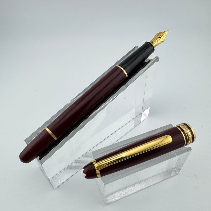 Montblanc Meisterstück No. 144 Burgundy Classique Fountain Pen 14K Gold Fine Nib