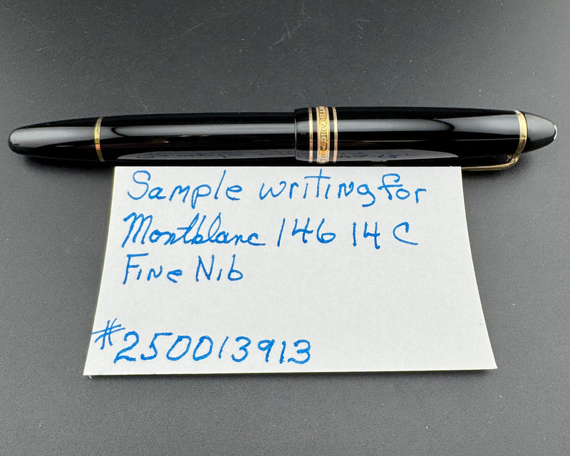 Montblanc Meisterstück No. 146 Fountain Pen 14C Gold Extra-Fine Nib w/Box