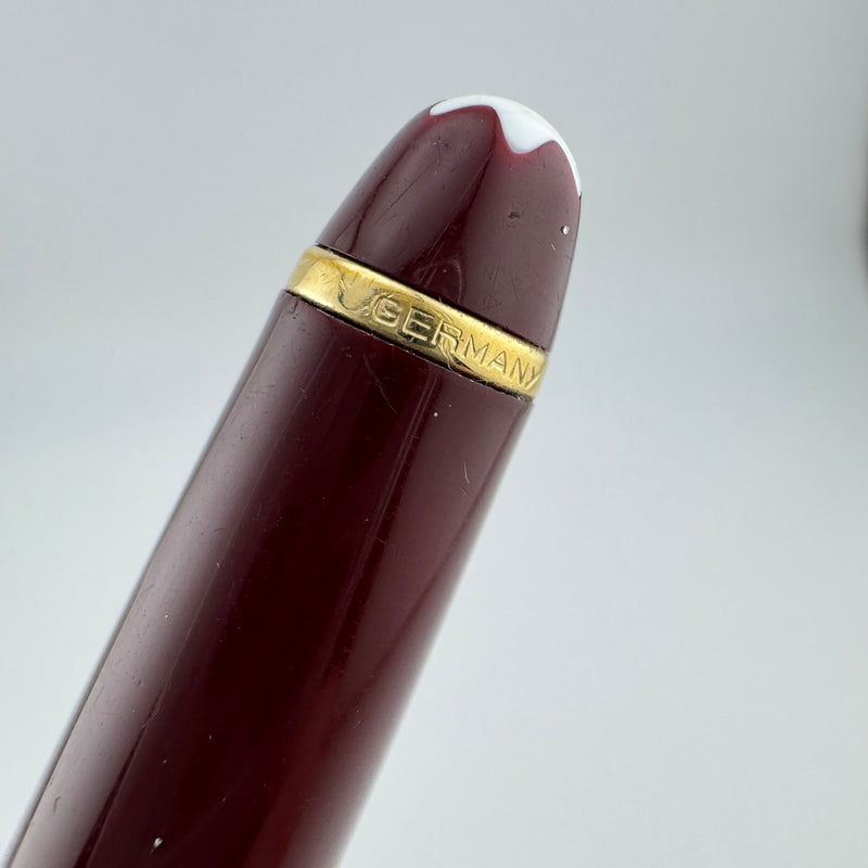 Montblanc Meisterstück No. 144 Burgundy Classique Fountain Pen 14K Gold Fine Nib