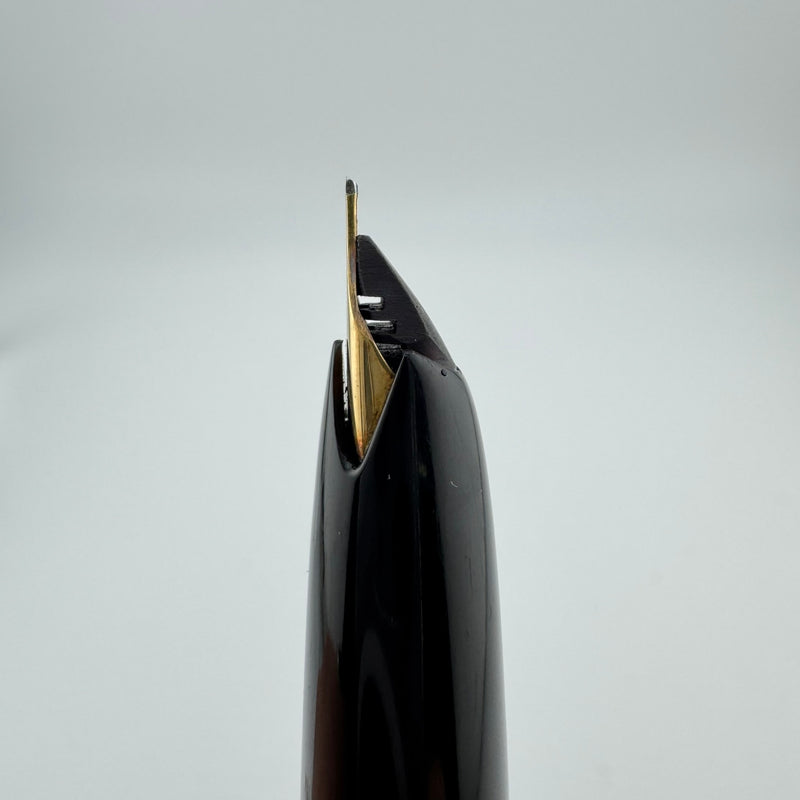 Montblanc No. 24 Black Resin Fountain Pen 14C Gold Fine Nib Serviced