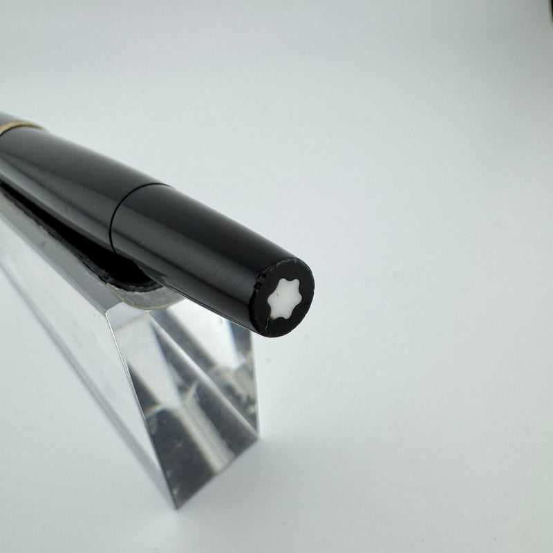 Montblanc No. 24 Black Resin Fountain Pen 14C Gold Fine Nib Serviced