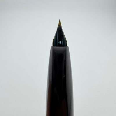 Platinum Black & Gold Pocket Fountain Pen 18K Gold Medium Nib