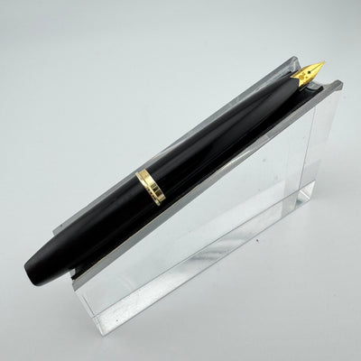 Platinum Black & Gold Pocket Fountain Pen 18K Gold Medium Nib