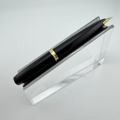 Platinum Black & Gold Pocket Fountain Pen 18K Gold Medium Nib