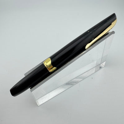 Platinum Black & Gold Pocket Fountain Pen 18K Gold Medium Nib