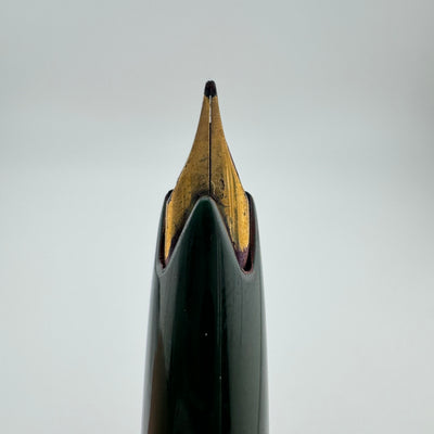 Montblanc No. 22 Green Resin Fountain Pen 14C Gold Medium Nib For Parts