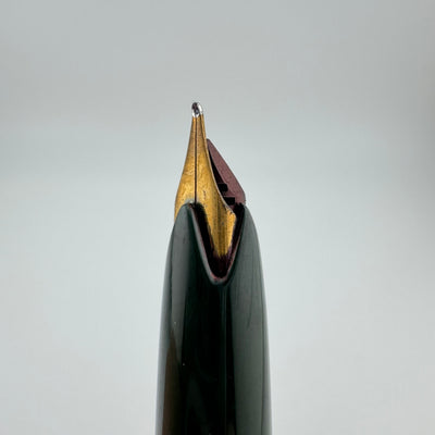 Montblanc No. 22 Green Resin Fountain Pen 14C Gold Medium Nib For Parts