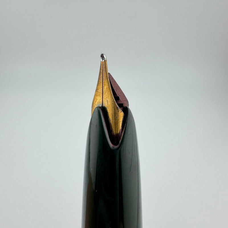 Montblanc No. 22 Green Resin Fountain Pen 14C Gold Medium Nib For Parts