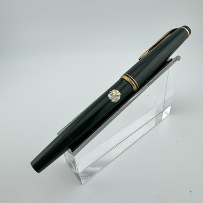 Montblanc No. 22 Green Resin Fountain Pen 14C Gold Medium Nib For Parts