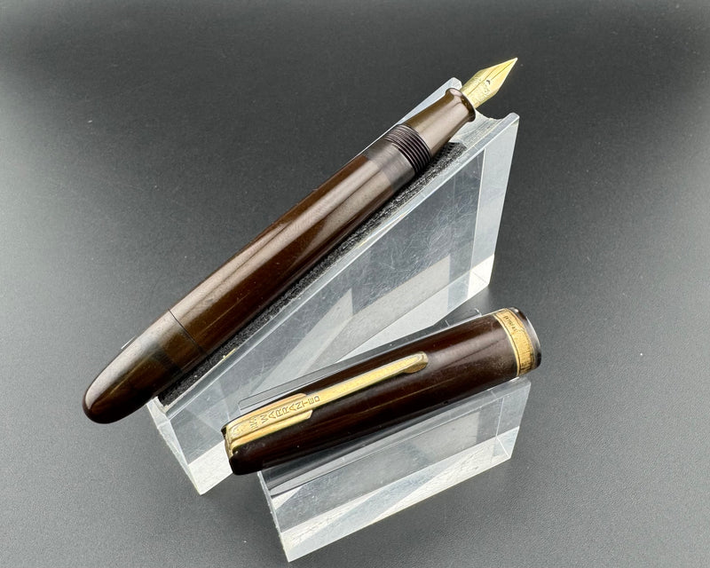 Steady Perfect Ebonite Eyedropper Fountain Pen 14K Gold 