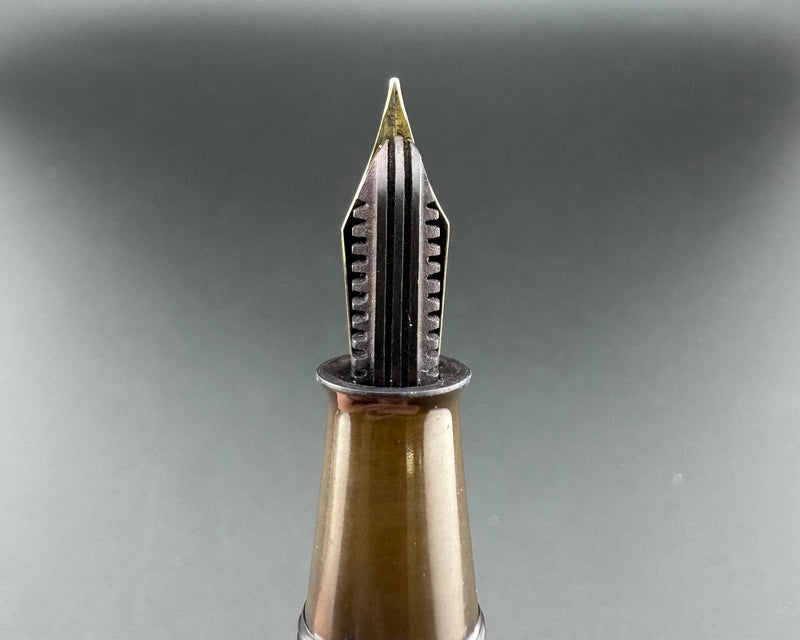 Steady Perfect Ebonite Eyedropper Fountain Pen 14K Gold 