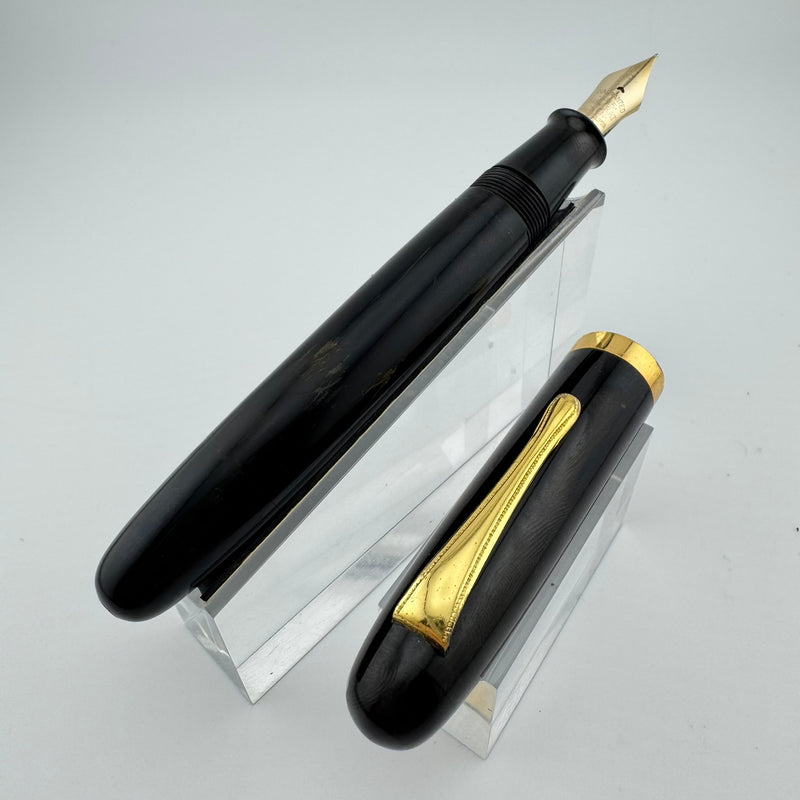 Ban-Ei Urushi Ebonite Eyedropper Fountain Pen 14K Gold G.K. 50 Nib Serviced