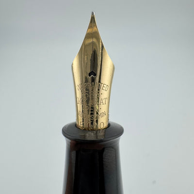 Ban-Ei Urushi Ebonite Eyedropper Fountain Pen 14K Gold G.K. 50 Nib Serviced