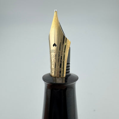 Ban-Ei Urushi Ebonite Eyedropper Fountain Pen 14K Gold G.K. 50 Nib Serviced