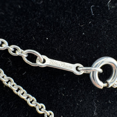 Tiffany & Co Paloma Picasso Loving Heart 925 Sterling Silver Pendant Necklace LG