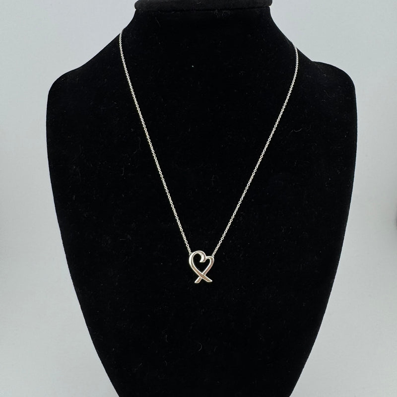 Tiffany & Co Paloma Picasso Loving Heart 925 Sterling Silver Necklace SM