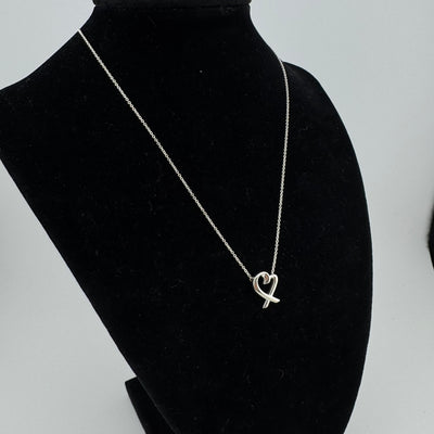 Tiffany & Co Paloma Picasso Loving Heart 925 Sterling Silver Necklace SM