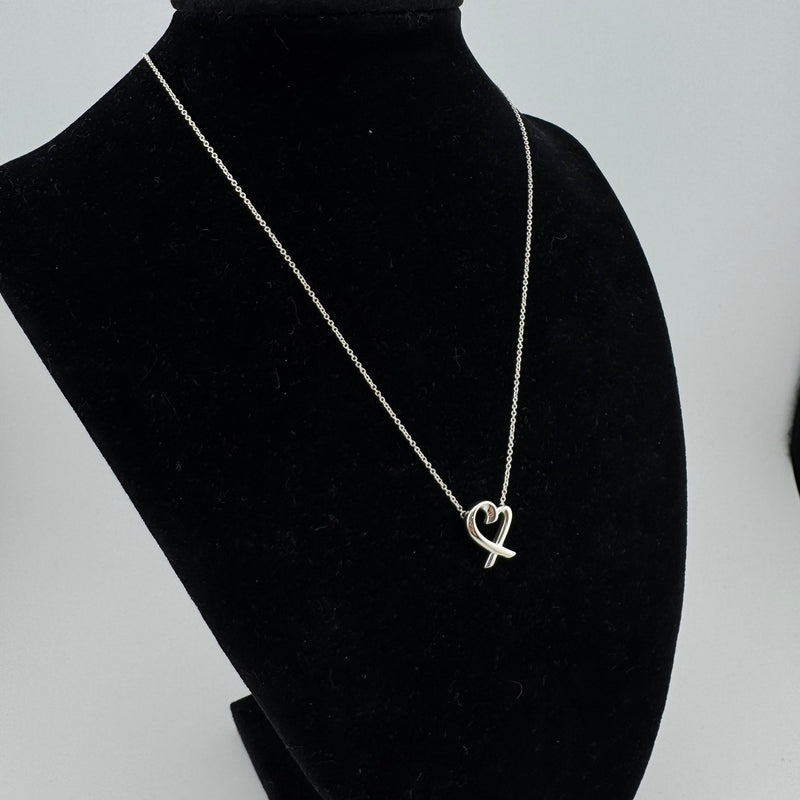 Tiffany & Co Paloma Picasso Loving Heart 925 Sterling Silver Necklace SM