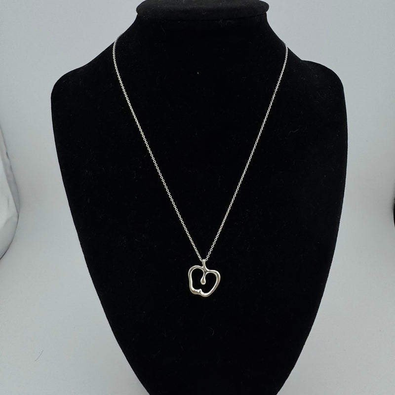 Tiffany & Co Elsa Peretti Apple 925 Sterling Silver Pendant Necklace
