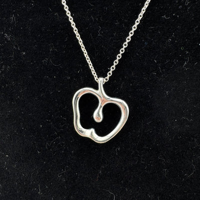 Tiffany & Co Elsa Peretti Apple 925 Sterling Silver Pendant Necklace