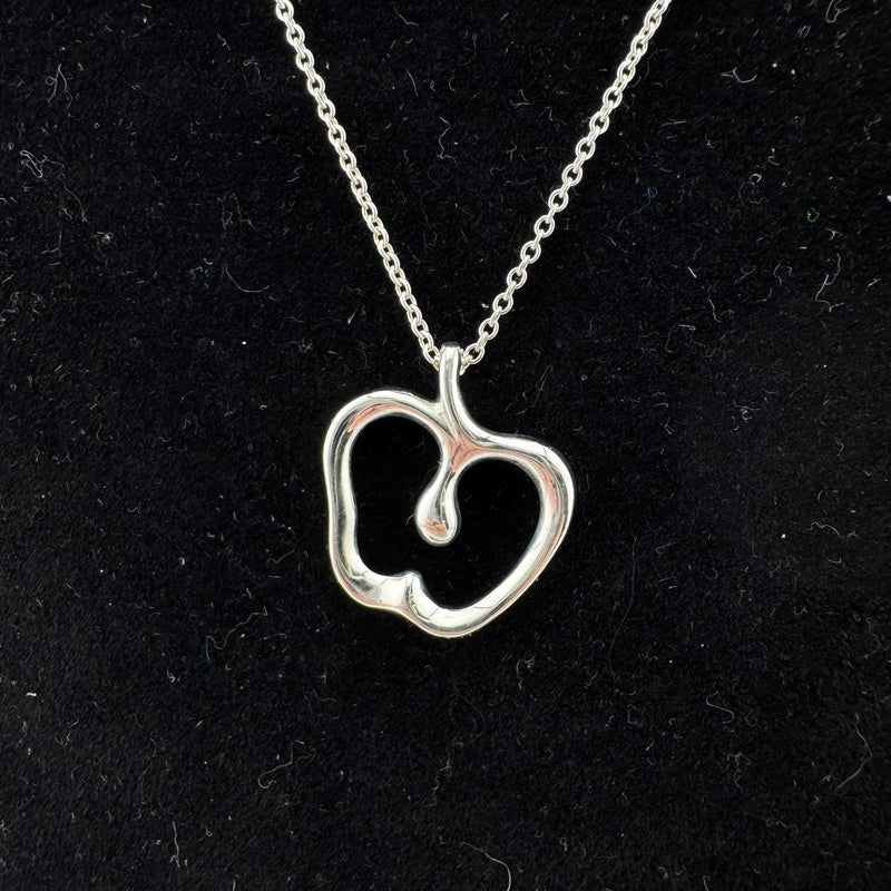 Tiffany & Co Elsa Peretti Apple 925 Sterling Silver Pendant Necklace