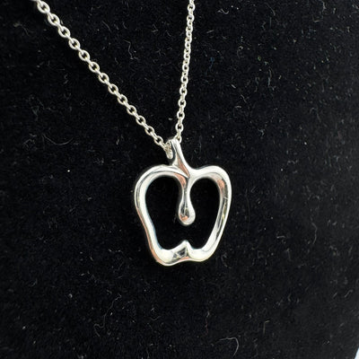 Tiffany & Co Elsa Peretti Apple 925 Sterling Silver Pendant Necklace
