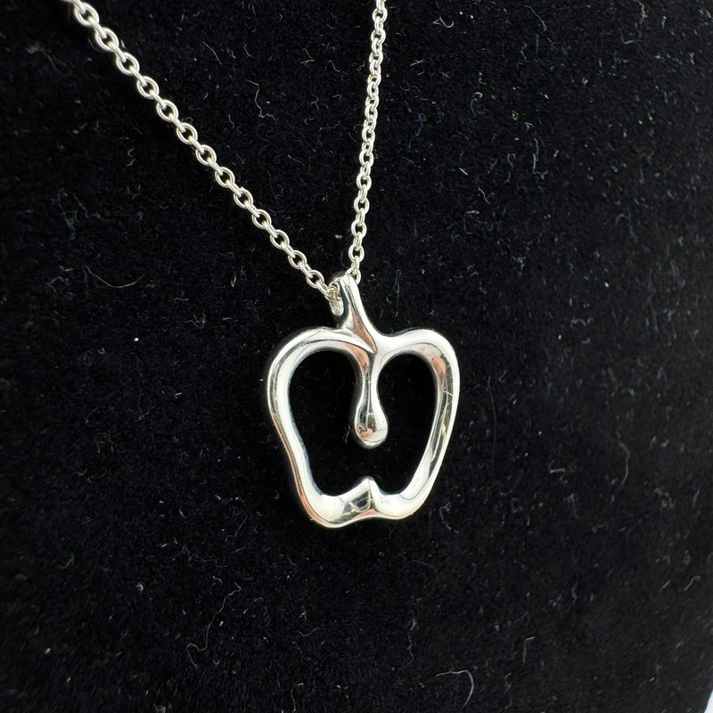 Tiffany & Co Elsa Peretti Apple 925 Sterling Silver Pendant Necklace