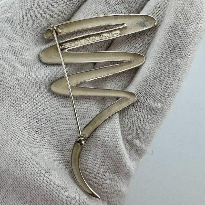 Tiffany & Co Paloma Picasso Scribble Brooch 925 Sterling Silver