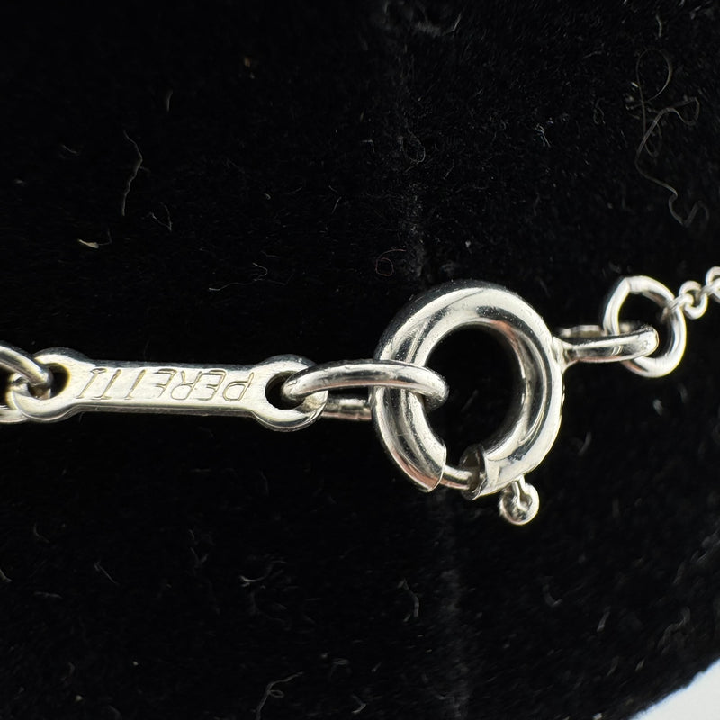 Tiffany & Co Elsa Peretti Double Loop 925 Sterling Silver Pendant Necklace