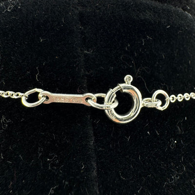 Tiffany & Co Elsa Peretti Double Loop 925 Sterling Silver Pendant Necklace