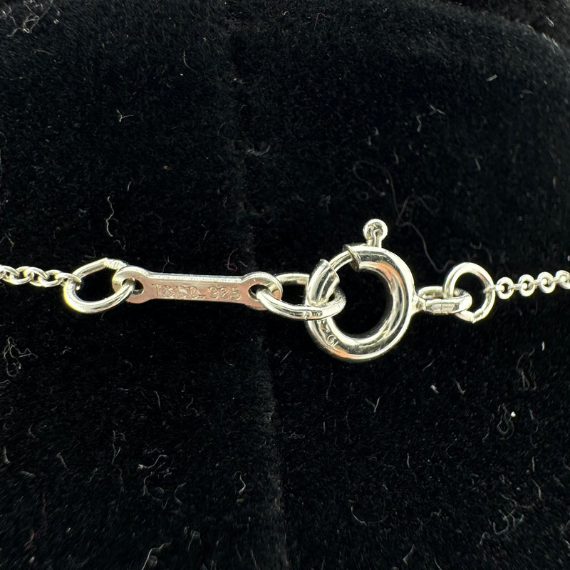 Tiffany & Co Elsa Peretti Double Loop 925 Sterling Silver Pendant Necklace