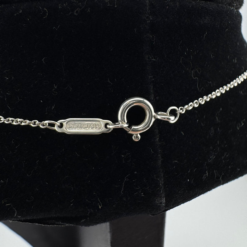 Tiffany & Co Geometric Oval 925 Sterling Silver Pendant Necklace